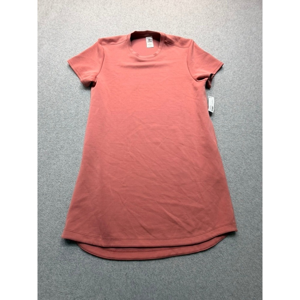 Members Mark Sandwash Dress Womens Large Pink Short Sleeve Crew Neck High Low